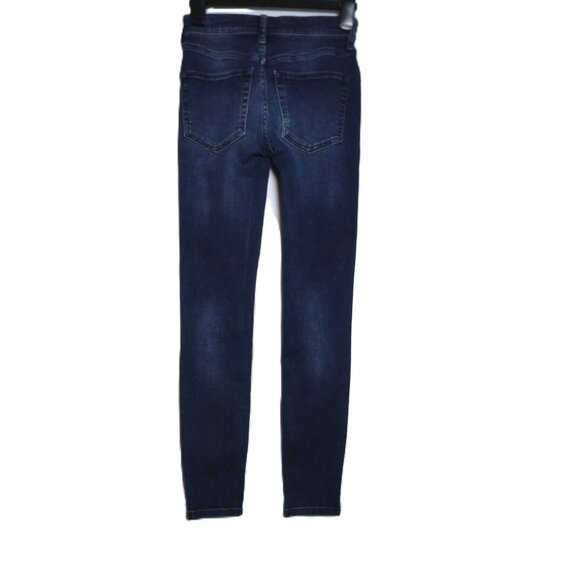 Free People FP (Size 24) Blue Distressed Stretch Denim Skinny Jeans - Picture 3 of 3